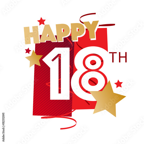 Download "Happy 18th Birthday" Stock image and royalty-free vector ...