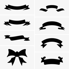 Set of ribbons and a bowknot