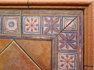 Corner of Front wall tiles in Andalusian Village