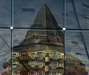 Fototapeta premium Reflet à Rotterdam, Pays-Bas
