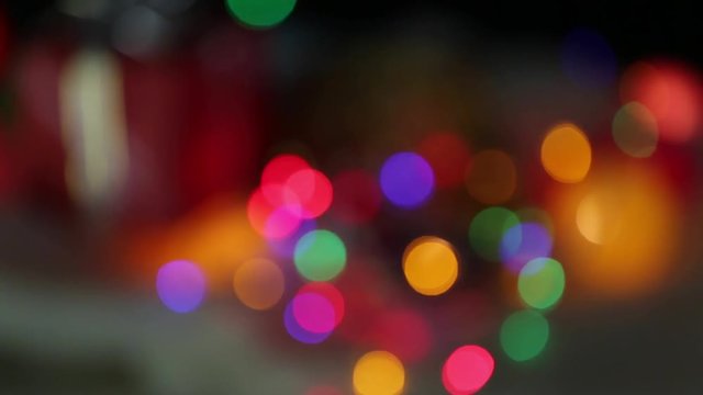 Blur bokeh of decorative light for Christmas and New year party,abstract background