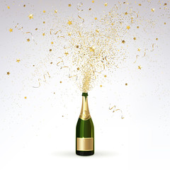 Champagne and Gold Confetti © Vicgmyr