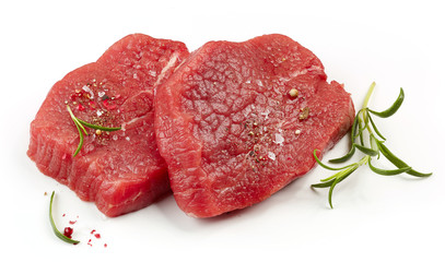 fresh raw fillet steaks