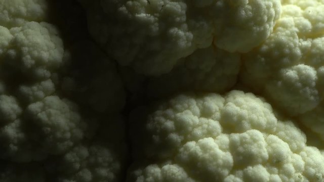 Cauliflower haed dramatic rotation in great detail