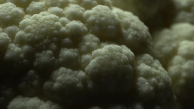 Cauliflower haed dramatic rotation in great detail
