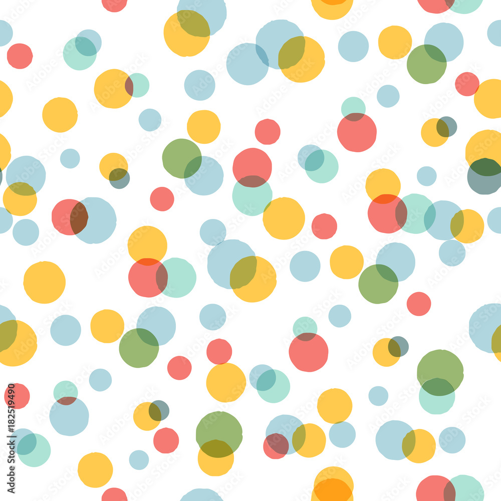 Poster Vector seamless pattern with big confetti.