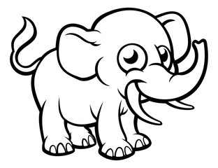 Cartoon Elephant Character