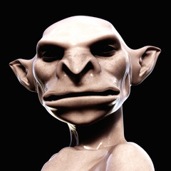 Digital 3D Illustration of a creepy Creature