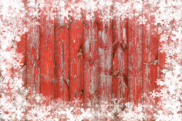 Christmas wooden background