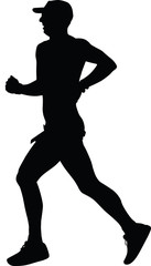 runner silhouette. run vector