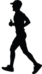 runner silhouette. run vector