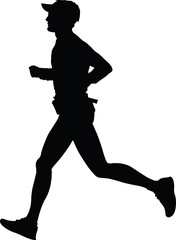 runner silhouette. run vector