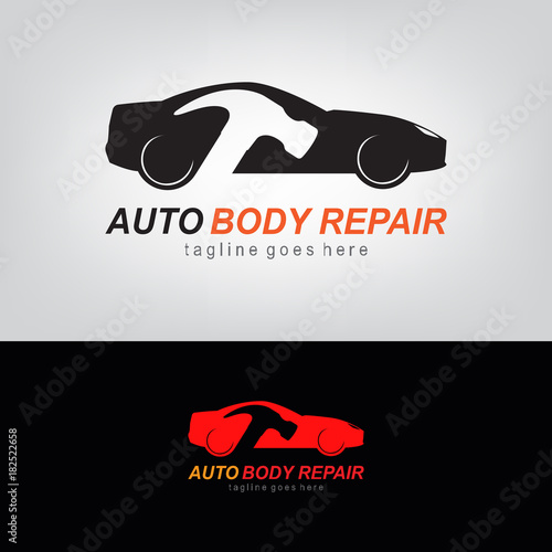 Auto Body Repair Logo Modern Template Design Vector