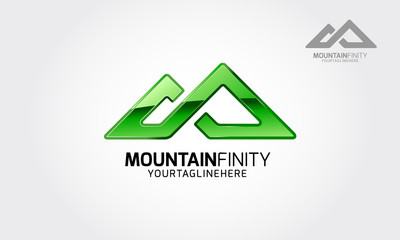 Abstract mountains logo template for branding and design