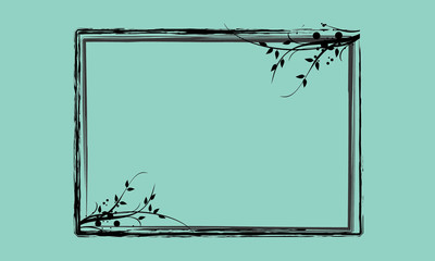 design of a decorated frame on a colorful background