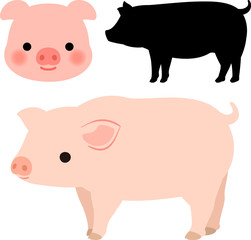 ブタのイラストセット