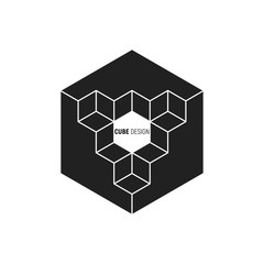 isometric view of cube with missing parts