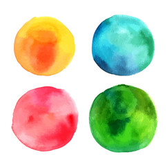 Set of vector and watercolor abstract background textures