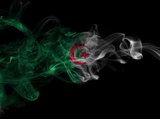 Algeria national smoke flag
