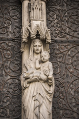 Fototapeta na wymiar Lichfield Cathedral, England, UK Feature on Door