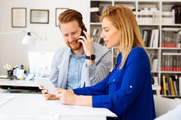 Business people working in office