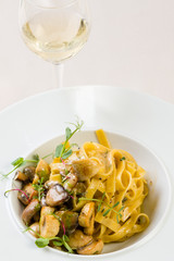 tagliatelle with mushrooms