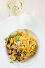 tagliatelle with mushrooms