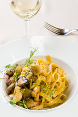 tagliatelle with mushrooms