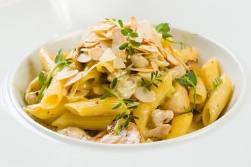 penne with gorgonzola and mushrooms