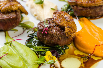 beef filets with foie gras