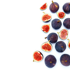 Fig isolated on white background. Clipping path