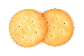 Crackers isolated on white background