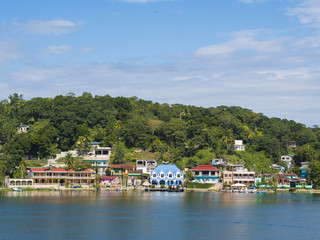 Fototapeta na wymiar View of Lake Petén Itzá, flores, Guatemala
