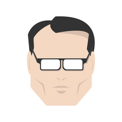 Caucasian businessman in glasses