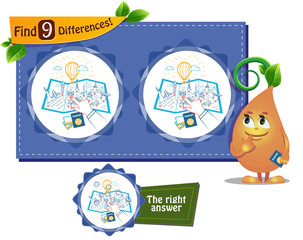 Fototapeta premium travel game 9 differences