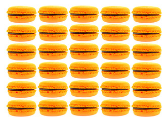 macaroons or macaron on white background,