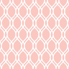 Fototapeta premium Seamless vector ornament. Modern pink and white background. Geometric modern pattern