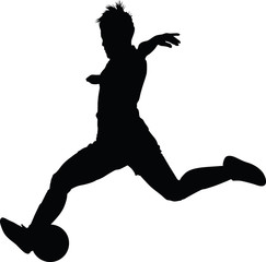 soccer women silhouette. girl play soccer