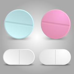 Realistic drug design - medicinal pills set