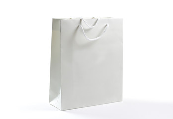 White gift package. Isolated on white background