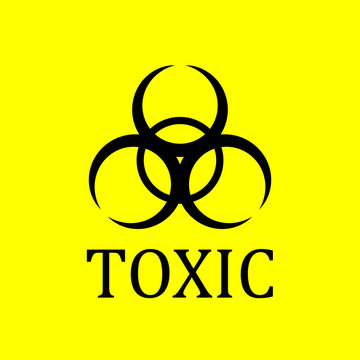 Toxic icon. Signage, icon biological_danger, hospital and chemical waste. Ideal for visual communications and institutional