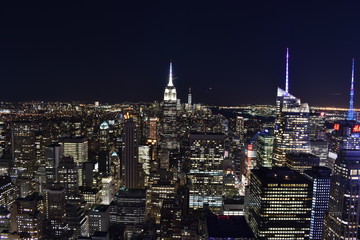 Fototapeta na wymiar New York bei Nacht