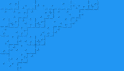 Blue Puzzle Piece - Vector Jigsaw