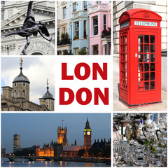 London landmarks collage