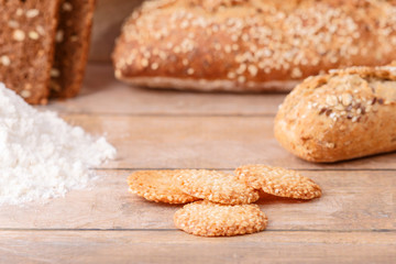 Products without gluten bread and biscuits