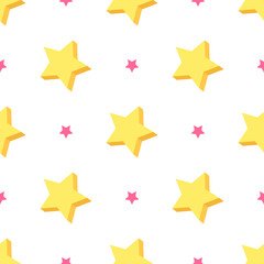 Fototapeta premium Starry Seamless Pattern Vector Illustration