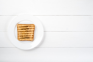 Top view of Healthy Sandwich toast on a wooden background