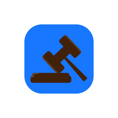 Judge's hammer icon.