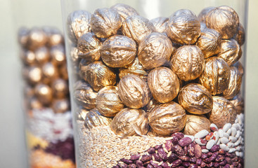 christmas golden walnuts