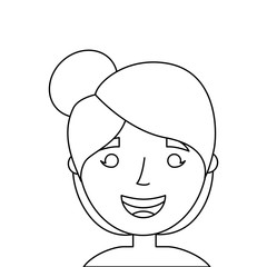 old woman face lady grandma cartoon vector illustration